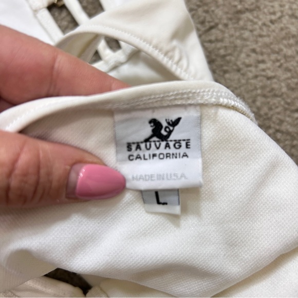 SAUVAGE California White One Piece Sz L - Picture 4 of 5